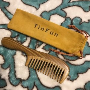 Green Sandalwood Wooden Wide Tooth Comb